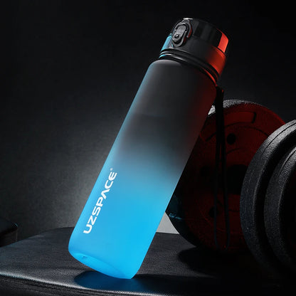 UZ Sports Water Bottle BPA Free Portable Leakproof Shaker Bottle Tritan Plastic Drinkware 500/1000ML Jug for Camping Gym School