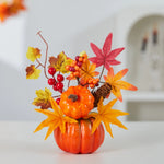 Autumn Theme Party Decor Sunflower Maple Leaf Ornaments Thanksgiving Day Bonsai Harvest Festival DIY Happy Halloween Day 2025