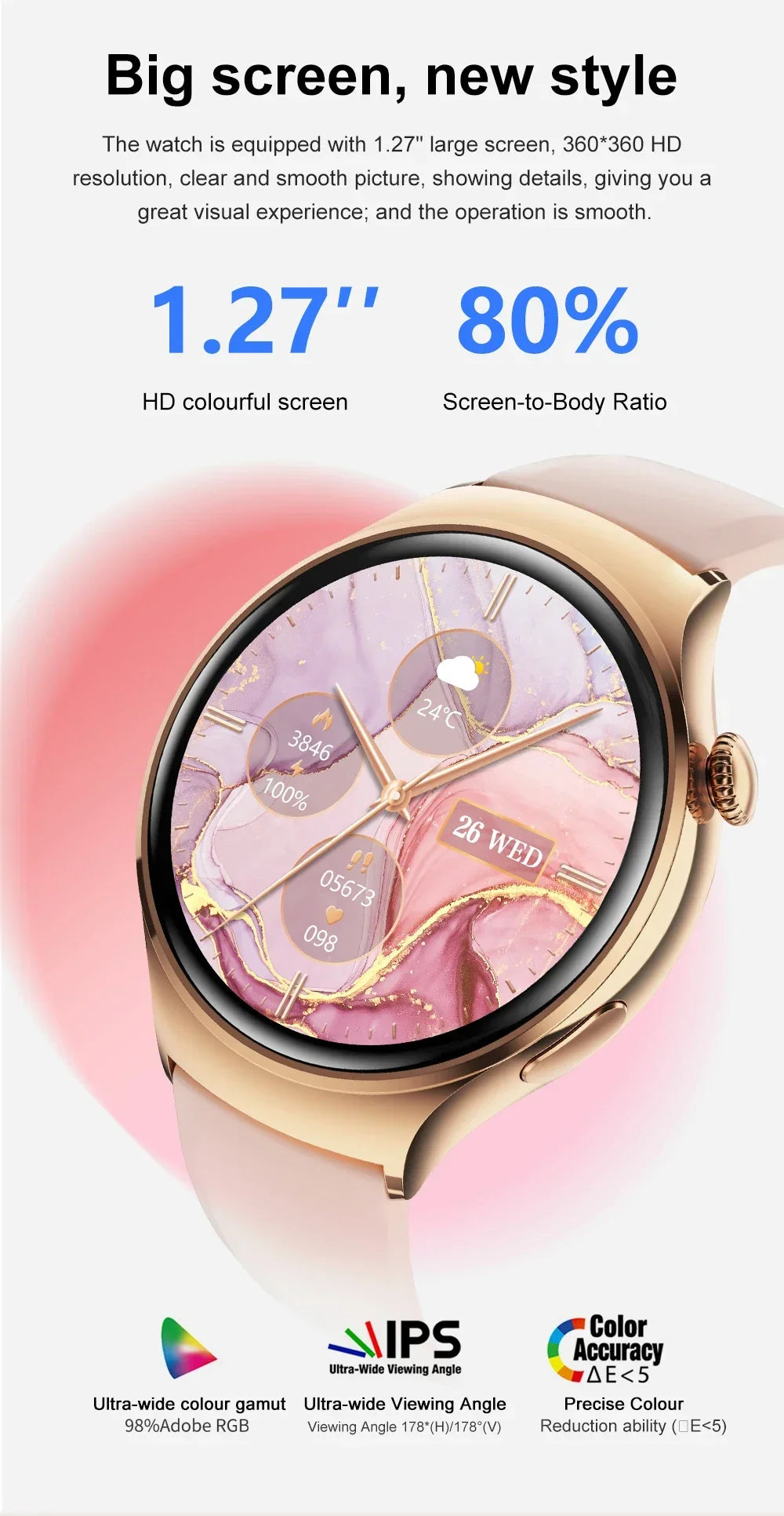 2025For HUAWEI Smart Watch Women GPS Trajectory Heart Rate Blood Pressure NFC Bluetooth Call 1.27inch AMLOED Smartwatches Ladies