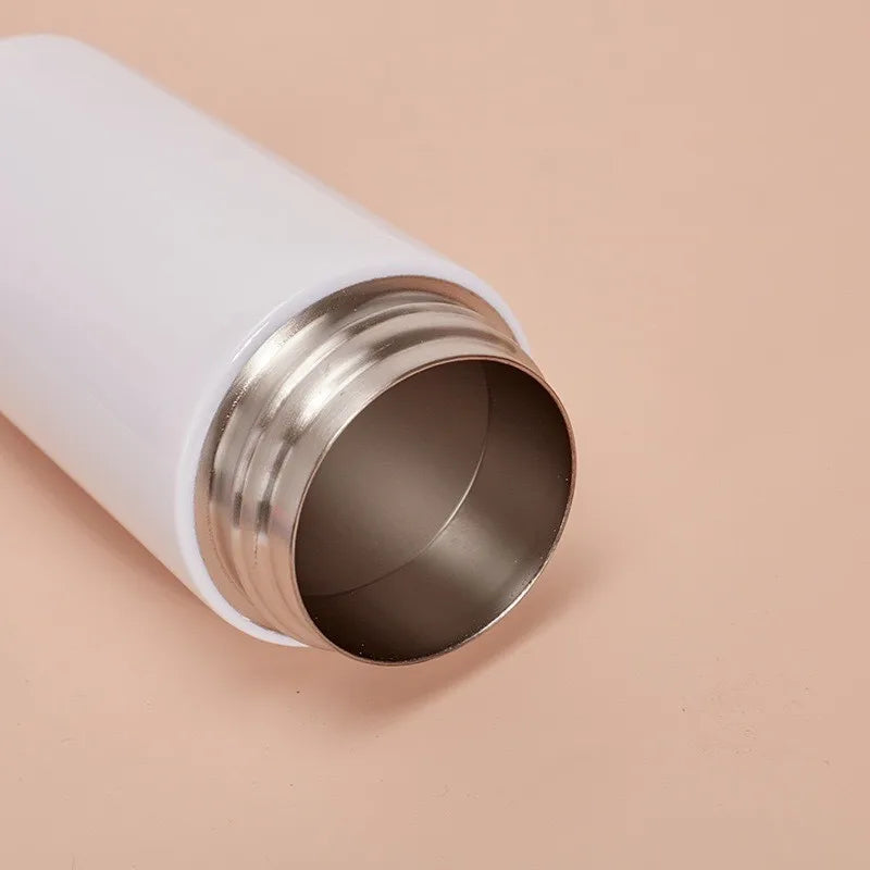 350ml Sublimation Straight Sippy Cup Flip Top Kids Bottle Stainless Steel Double Wall Water Tumbler with Straw Sippy Bottle