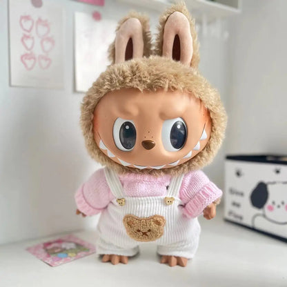 2025 New 38cm Labubu Hot Only Selling Clothes Labubu Mokoko Idol Doll Fashion Design Dress Coat Set Accessories Gift