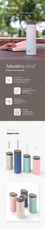 360/500ml Tyeso Stainless Steel Insulated Travel Mug Leak-Proof Direct Drink Water Bottle for Men Women Portable Car Coffee Cup