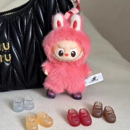 Mini Labubu Doll Shoes for 10cm Labubu 4.0 The Monsters Pin for Love Series Doll Clothes Accessories Plush Doll's Clothing
