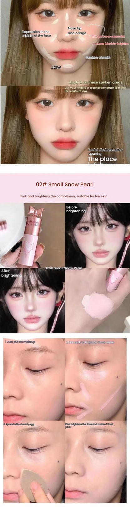 Brightening Highgloss Liquid Concealer Stick Hydrates Lasting Full Coverage Concealer Makeup Concealing Lip Groove Dark Circle