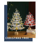 Christmas party decorations Christmas tree desktop decorations Christmas decorations simulation tree white decorative balls