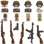 N601-650 MOC Military War Infantry Soldiers Action Figures Creative Bricks Accessories Building Blocks Children's Toys Gifts