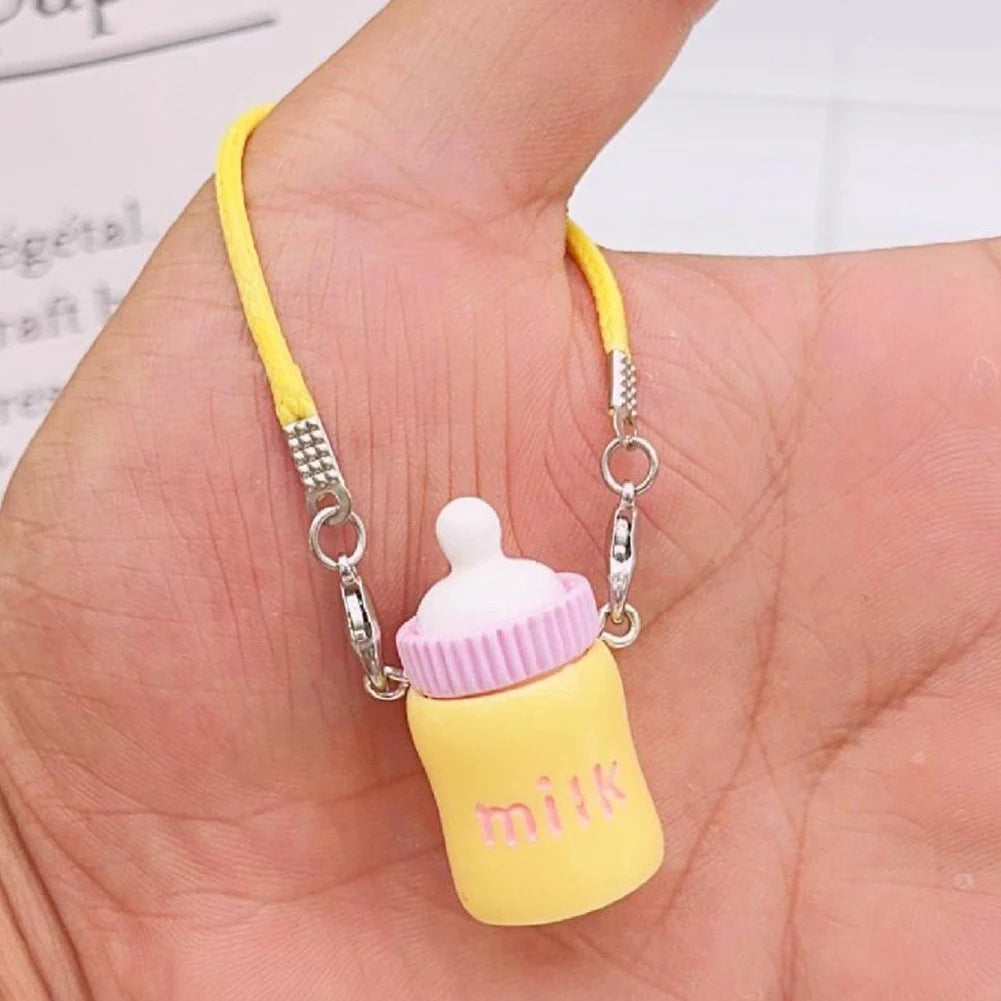 Dollhouse Mini Pendant Model Cartoon Cute Little Mini Mobile Phone Ornament for 15-17cm labubu Cartoon Pendant Sweet Couple Gift