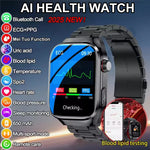 2025 New ECG+PPG Accurate Measure Heart Rate Smart Watch Men Blood Pressure Lipids Uric Acid Bluetooth Call Health Smartwatches