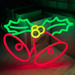 Christmas Bell Led Neon Lights, Used For Wall Decoration Usb Power Supply, Bedroom, Christmas Party Decoration, Children'S Gifts