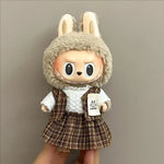 New Labubu Clothing Popular New Products Fashion Velcro 17cm Doll Cute Dress Casual Set Skirt Plush Toy Clothing