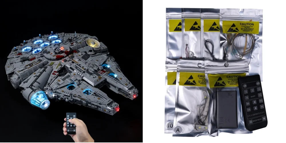 Led Light Kit Compatible With LEGO Ultimat Falcon Millennium Star Falcon 75192 05132 DG005 81085 Building Blocks No Model