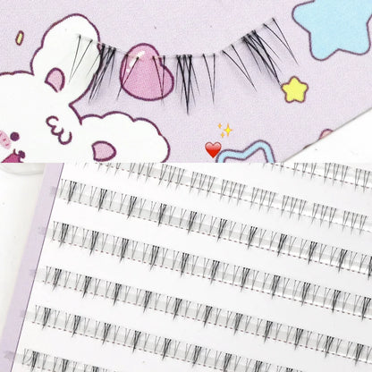 5-7mm Air Lower Eyelashes Fairy Fake LashesSegmented Natural Under Lashes Manga Bottom Lashes Makeup Eyelash Makeup Tool10 Rows