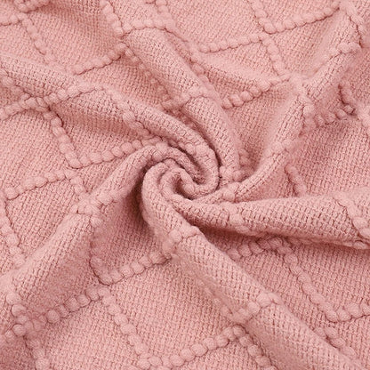 White Boho Throw Blankets Textured Big Knitted Blankets Chunky Vintage Luxury Throw Bedspread Blanket Cover Manta Para Sofá