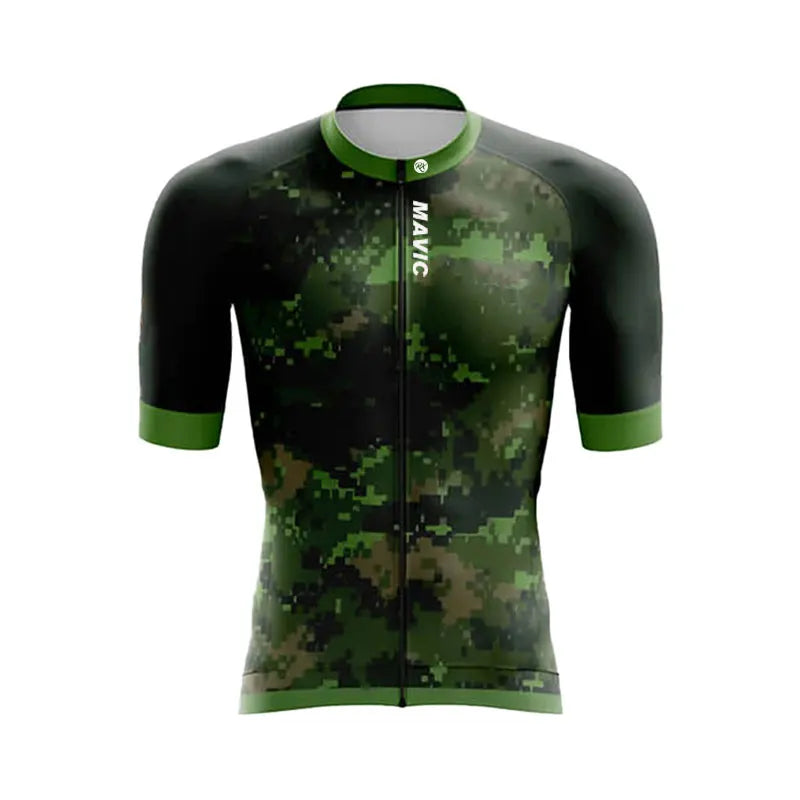 RX MAVIC Men's Summer Cycling Set – Breathable Short Sleeve Road Bike Jersey & Shorts for Team Training