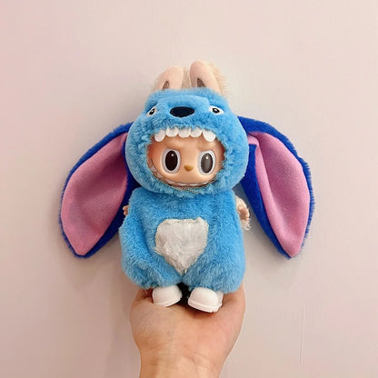 New Labubu Clothing Popular New Products Fashion Velcro 17cm Doll Cute Dress Casual Set Skirt Plush Toy Clothing