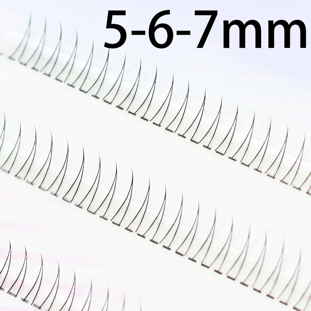 J Curl V Shape Black Under Eyelash Comic Eye Lashes Natural Bottom Lashes Soft Manga Eyelashes Bunches Eyelash Clusters Korean