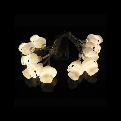 1.5M 10LED Halloween LED Light String Horror Eyeballs Pumpkin Spider Bat Skull Lamp Trick Or Treat Happy Halloween Party Decor