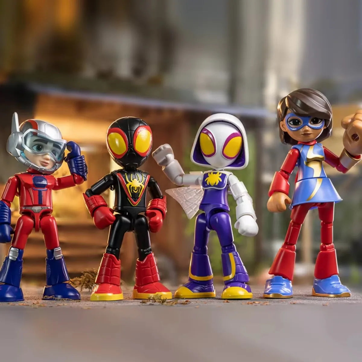 In Stock Genuine Blokees Marvel Spidey Amazing Friend Spider-Man Miles Ant-Man Anime Figure Action Figure Model Collection Toys