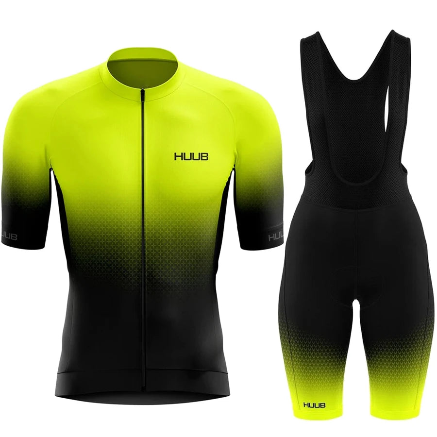 Short Sleeve Road Bike & MTB Racing Kit, Breathable Summer Bicycle Clothing with Bib Shorts