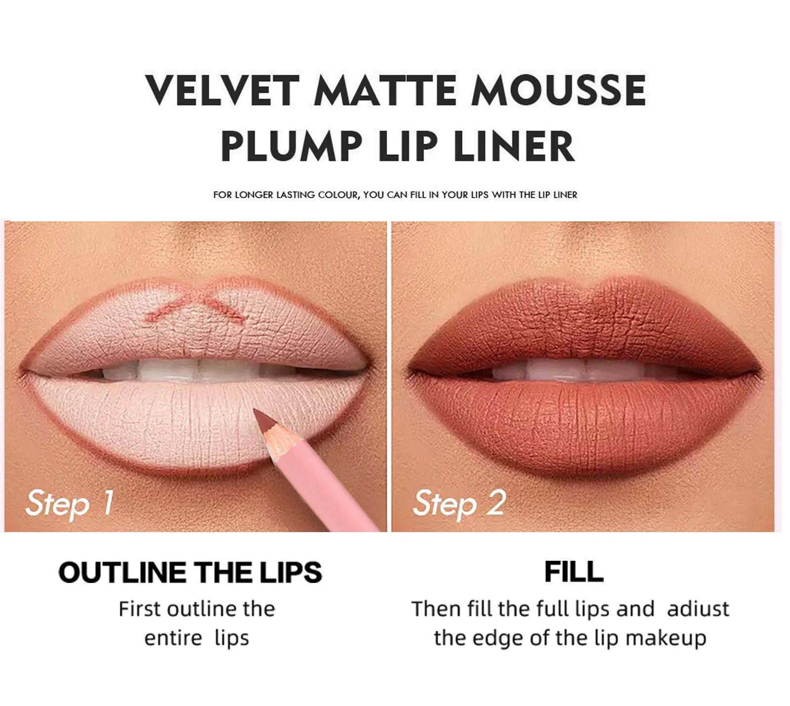 12Color Matte Lipliner Pencil Waterproof Plumping Stain Lipstick Natural Nude Pink Lip Liner Pro Outline The Lips Contour Makeup
