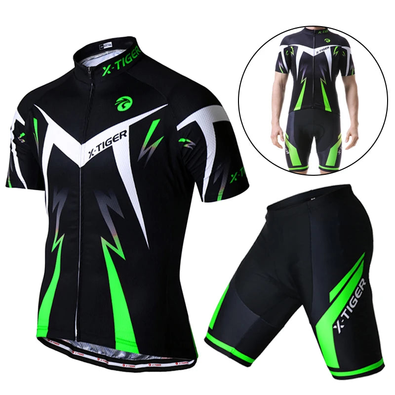 X-Tiger Pro Cycling Jersey Set Summer Cycling Wear Mountain Bike Clothes Bicycle Clothing MTB Bike Cycling Clothing Cycling Suit