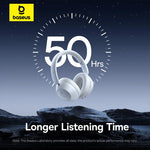 Baseus Bass 30 Max Wireless Headphone Bluetooth 5.3 40mm Bass-Enhance Foldable Over Ear Headsets 50H Play time Gaming Earphone