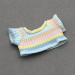 Doll Clothes Outfit Accessories For Korea Kpop Exo 15-17cm Labubu Idol Dolls 10cm cotoon doll T-shirt denim shorts set Clothing