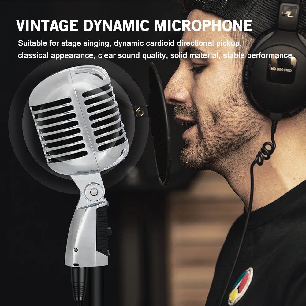 LEUS LAC50 - 55SH Professional Wired Vintage Classic Microphone Dynamic Vocal Mic Microphone For Live Performance Karaoke