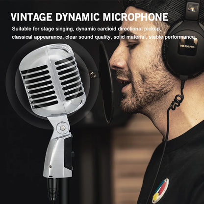 LEUS LAC50 - 55SH Professional Wired Vintage Classic Microphone Dynamic Vocal Mic Microphone For Live Performance Karaoke