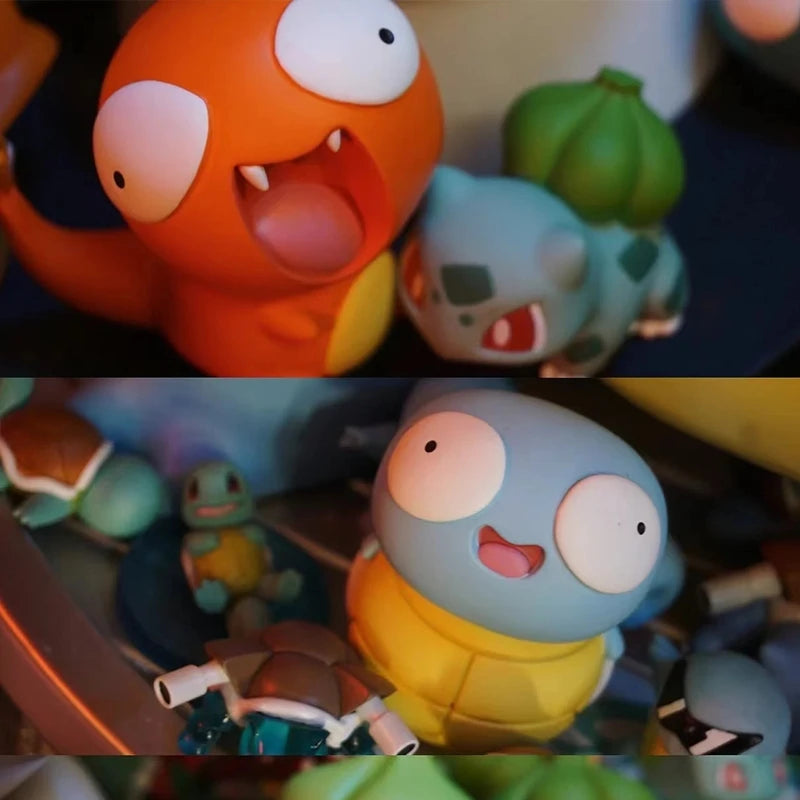 Pokemon Fool Stupid Pikachu Bulbasaur Charmander Squirtle Cute Figure Collection Model Toys