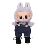 For 17Cm Plush Doll Labubu Clothes Accessories Pants Skirts Cute Overall Doll Shoes Leather Shoes Martin Boots Holiday Gifts