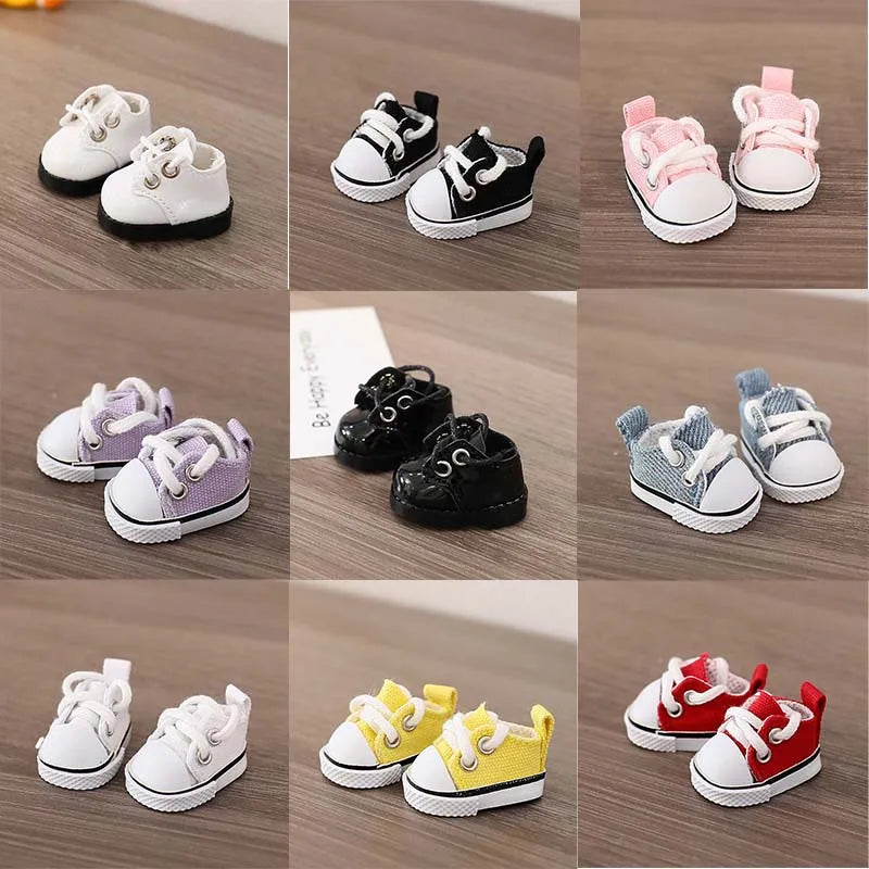For LABUBU Canvas Shoes Suitable for 17cm Labubu Dolls Shoes Boots Toys Casual Sports Shoes Dolls Accessories DIY Doll Toys