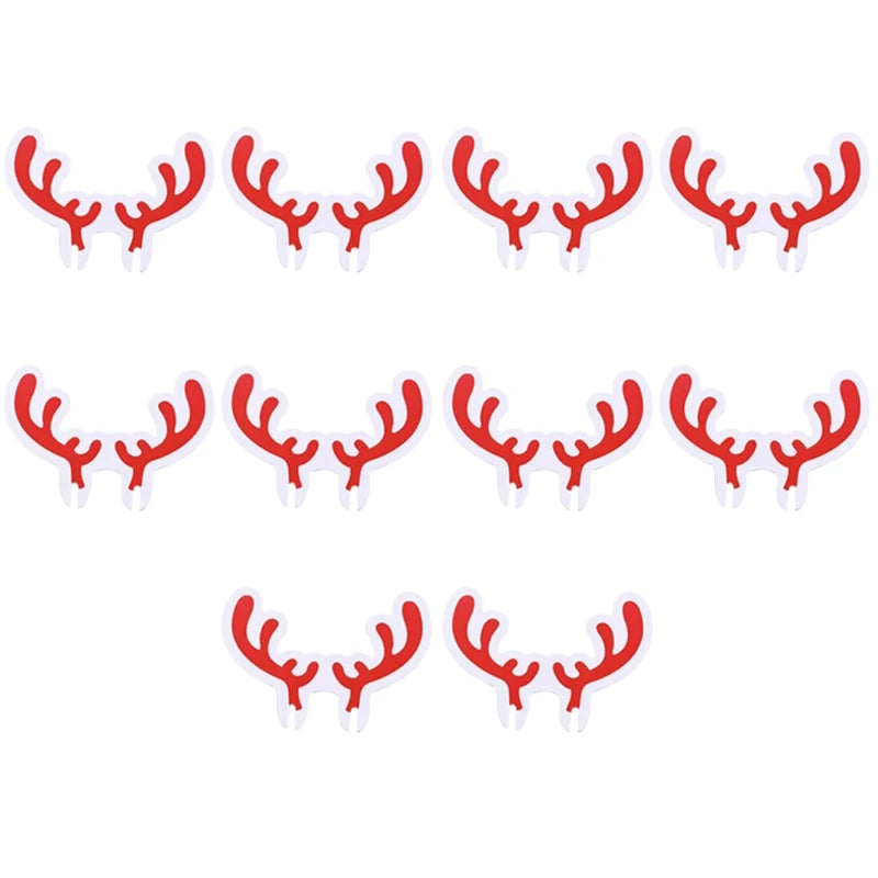 10pcs Santa Claus Snowman Tree Wine Glass 2024 Merry Christmas Decorations For Home Table Place Cards Xmas Gift New Year Party