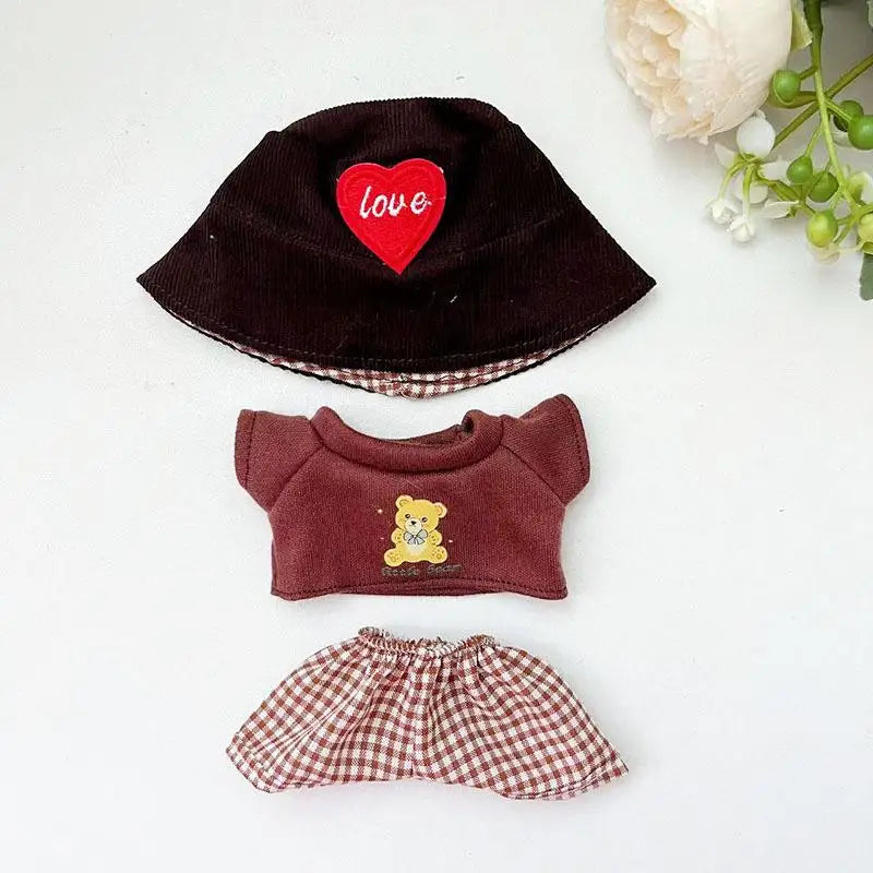 For 17cm 3.0 Ropa Labubu V1 V2 V3 outfit clothes Time to chill doll clothes for labubu II Doll cute clothes