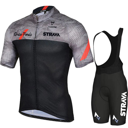 Ensemble de cyclisme d'été pour homme STRAVA Style