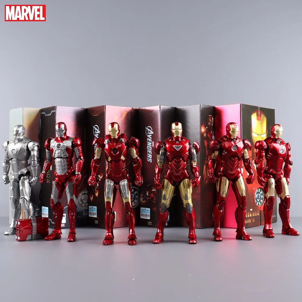 Marvel Avengers ZD Toys Iron Man MK3 MK1 MK6 MK7 MK5 Tony Stark Iron Patriot War Machine Action Figure Ironman Collect Toy Gift