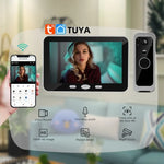 Smart Home Security Ring bell Video Intercom 1080P Motion Detect Tuya Video Doorbell With 5 inch Screen