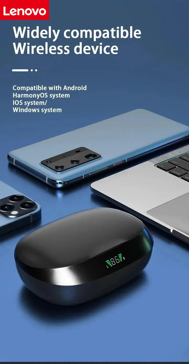 Original Lenovo Sports Wireless Earphones BT over Ear Buds with Earhooks Sports Earphones Running in-Ear Headphones