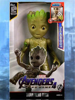 Action Toy 30cm Marvel Avengers Toy Thanos Hulk Spiderman Iron Man Captain America Thor Black Panther With Sound And Light