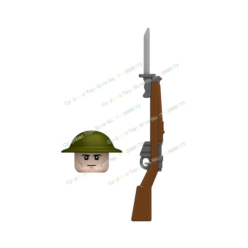 N601-650 MOC Military War Infantry Soldiers Action Figures Creative Bricks Accessories Building Blocks Children's Toys Gifts