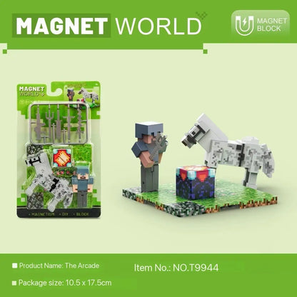 Magnetic Building Blocks Toy Gifts for Kids Ages 6+, DIY Educational Brick Sets with Strong Magnet Base