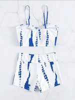 Bikiniset met hoge taille en trekkoord aan de voorkant (2025) - Damesbadkleding en strandkleding