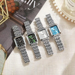 Fashionable Classic Five Bead Bracelet Watch Square Women's Fashion Watch Goddess Essential