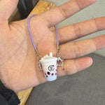 Doll house dollhouse mini simulation milk tea cup For Ropa labubu doll accessories miniature scene pendant