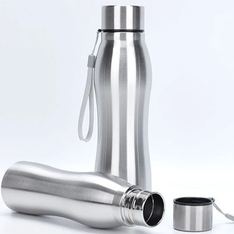 Stainless Steel Water Bottle Gourd Shape Sports Bottle Outdoor Tourism Direct Drinking Hand Rope Tumbler 750/1000ml