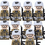 MOC WW2 Military War Weapon Soldier Accessories Building Blocks Roadblock Motorcycle Weapon case container Weapon Bag Brick Toy