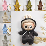 Labubu Casual Sweatsuit Set - Comfy Labubu Clothes for 15/17cm Dolls Featuring Ribbed Hem Details