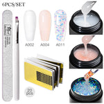 Baby Boomer Extension Nail Gel Set UV Builder Ombre Nails Camouflage Quick Extension Gel Extended Nails Art Gel Kits Manicure