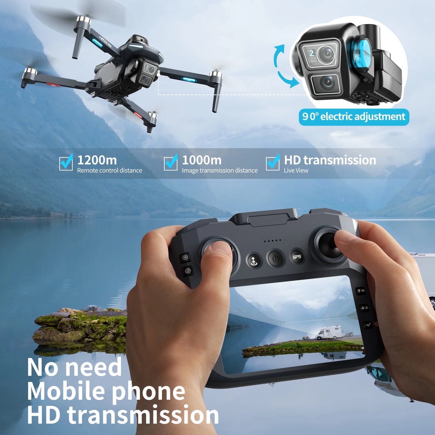 XIAOMI NEW XT606 GPS Drone 8K HD Professional dual camera 5G WIFI FPV Obstacle Avoidance Brushless RC Quadcopter Dron toy MIJIA