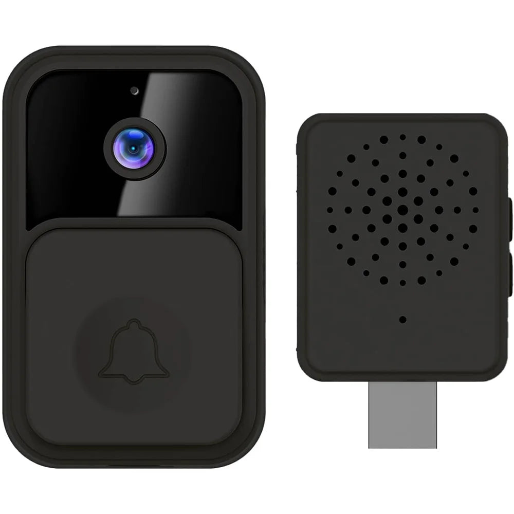 New Smart Video Doorbell Camera with Chime WiFi Wireless Night Vision Indoor Security Two-Way Intercom Door Bell for Home Office